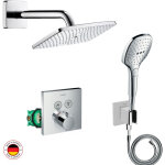 Lot robinet douche encastr thermostatique hansgrohe + douche de tte raindance e 240 fixation murale ...