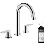 Hansgrohe - m�langeur lavabo 3 trous avec tirette et vidage chrome + nettoyant briochin