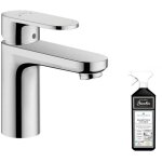 Hansgrohe - mitigeur lavabo 70 sans tirette ni vidage chrome + nettoyant briochin Hansgrohe - mitigeur lavabo 70 sans tirette ni vidage chrome + nettoyant briochin
