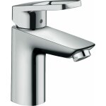 Mitigeur lavabo logis loop 100 eco ch3 coolstart, avec tirette et vidage synth�tique chrom� - hansgrohe ...