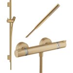 Hansgrohe - pack mitigeur douche thermostatique ecostat comfort + barre unica s puro + flexible + pommeau ...