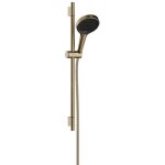Hansgrohe - rainfinity - set pomme de douche, barre et flexible, 3 jets, ecosmart, bronze bross� 28746140 ...