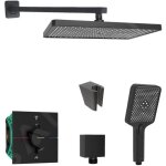 Hansgrohe - sanitino - set de douche avec thermostat et corps encastré accessoires kielle, noir mat sani21hkk4 ... Hansgrohe - sanitino - set de douche avec thermostat et corps encastré accessoires kielle, noir mat sani21hkk4 ...