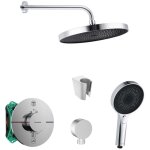 Hansgrohe - sanitino - set de douche avec thermostat et corps encastr� accessoires kielle, chrome sani21hkk002 ...