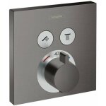 Shower select - robinet thermostatique encastr avec 2 fonctions, noir chrom bross 15763340 - hansgrohe ...
