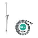 Hansgrohe - unica - barre de douche pulsify 95 cm avec flexible de douche, chrome 24401000 Hansgrohe - unica - barre de douche pulsify 95 cm avec flexible de douche, chrome 24401000