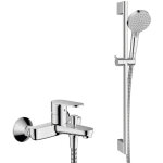 Hansgrohe - vernis blend set mitigeur bain / douche + douchette ecosmart 2 jets + barre 65cm chrome (71440000 ...