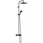Vernis shape colonne de douche 240 1 jet avec mitigeur thermostatique baignoire noir mat - hansgrohe
