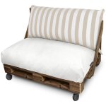 Coussin pour palette toldotex blanc - �cru housse si�ge et / ou dossier 120x60x20 (blanc - uni) sans ...