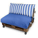 Coussin pour palette toldotex bleu dossier 80x45x25 (ray�) bleu