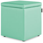 Happers - pouf cube rangement similicuir menthe 1 unit menthe