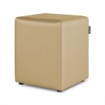 Happers - pouf cube similicuir beige 1 unité beige Happers - pouf cube similicuir beige 1 unité beige
