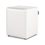 Happers - pouf cube similicuir blanc 1 unité blanc Happers - pouf cube similicuir blanc 1 unité blanc