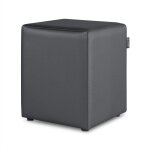 Happers - pouf cube similicuir gris 1 unité gris Happers - pouf cube similicuir gris 1 unité gris