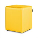 Happers - pouf cube similicuir jaune 1 unité jaune Happers - pouf cube similicuir jaune 1 unité jaune