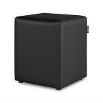 Happers - pouf cube similicuir noir pack 2 unités noir Happers - pouf cube similicuir noir pack 2 unités noir