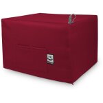 Happers - pouf lit confort grenat unique grenat