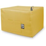Happers - pouf lit confort moutarde unique moutarde