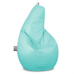 Happers - pouf poire imprim� stars turquoise xxl