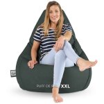 Happers - pouf poire similicuir indoor gris xxl Happers - pouf poire similicuir indoor gris xxl
