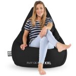 Happers - pouf poire similicuir indoor noir xxl Happers - pouf poire similicuir indoor noir xxl