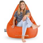 Happers - pouf poire similicuir indoor orange xxl