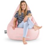 Happers - pouf poire similicuir indoor rose xxl