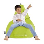 Happers - pouf poire similicuir indoor vert xl