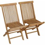 Happy garden - lot de 2 chaises de jardin en teck lombok