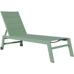 Happy garden - bain de soleil barbados en textilne vert sauge - aluminium vert sauge
