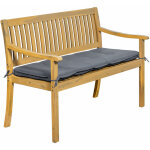 Happy garden - banc en acacia similan - coussins gris Happy garden - banc en acacia similan - coussins gris