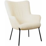 Happy garden - fauteuil en tissu bouclette �cru eira