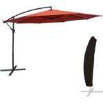 Happy garden - parasol d�port� oahu rond 3, 50m de diam�tre terracotta + housse