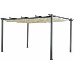 Happy garden - pergola autoportante 3 � 4m cassis beige - structure aluminium