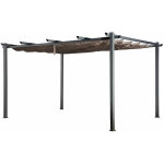 Happy garden - pergola autoportante 3 � 4m cassis taupe - structure aluminium