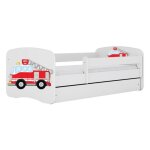 Happy - lit enfant pompier 140 x 80 cm sommier + matelas + tiroirs Happy - lit enfant pompier 140 x 80 cm sommier + matelas + tiroirs