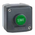 Schneider electric - harmony boite 1 bouton poussoir vert affleurant diam. 22 1f start schneider xald103 ...