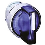 Harmony xb4 - t�te bouton � manette lumineux - �22 - 3 pos rap c - bleu - zb4bk1563