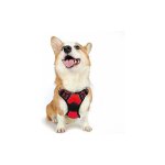 Harnais chien m arnais rouge anti traction rflchissant gilet rglable pour chien, attache devant crochet ...
