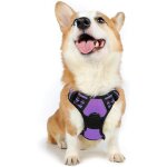 Harnais chien m arnais violet anti traction r�fl�chissant gilet r�glable pour chien grand taille, attache ...