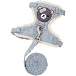 Harnais de gilet respirant, harnais de poitrine en maille avec laisse pour chats, lapins, petits chiens, ...