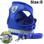 Harnais et laisse pour chien, harnais pour chien rembourr� en maille douce pour chiots chats, r�fl�chissant ...