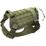 Harnais tactique pour chien sans traction - armygreen, l, harnais militaire r�fl�chissant pour chien ...