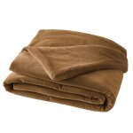 Harris - chemin de lit 90x200cm velours de coton coloris camel