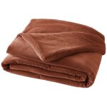 Harris - chemin de lit 90x200cm velours de coton coloris terracotta