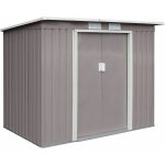 Hattoro - remise  outils mtallique p100, toit en appentis, gris clair