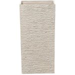 Haut cache - pot beige carr� 30 x 30 x 60 cm pot de fleurs robuste en pierre et polyr�sine au design ...
