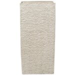 Haut cache - pot beige carré 40 x 40 x 80 cm pot de fleurs robuste en pierre et polyrésine au design ... Haut cache - pot beige carré 40 x 40 x 80 cm pot de fleurs robuste en pierre et polyrésine au design ...