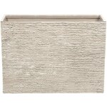 Haut cache - pot beige rectangulaire 29 x 70 x 50 cm robuste en pierre et polyrésine au design moderne ... Haut cache - pot beige rectangulaire 29 x 70 x 50 cm robuste en pierre et polyrésine au design moderne ...