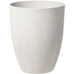 Haut cache - pot blanc cass rond effet pierre en polyrsine diamtre 43 cm pot de fleurs idal au design ...